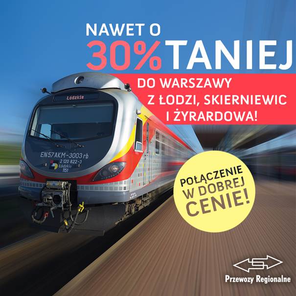 Promocja w interRegio, tańsze bilety na trasie Łódź - Warszawa