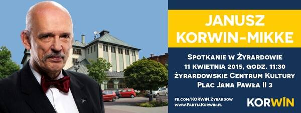 Janusz Korwin Mikke w Żyrardowie