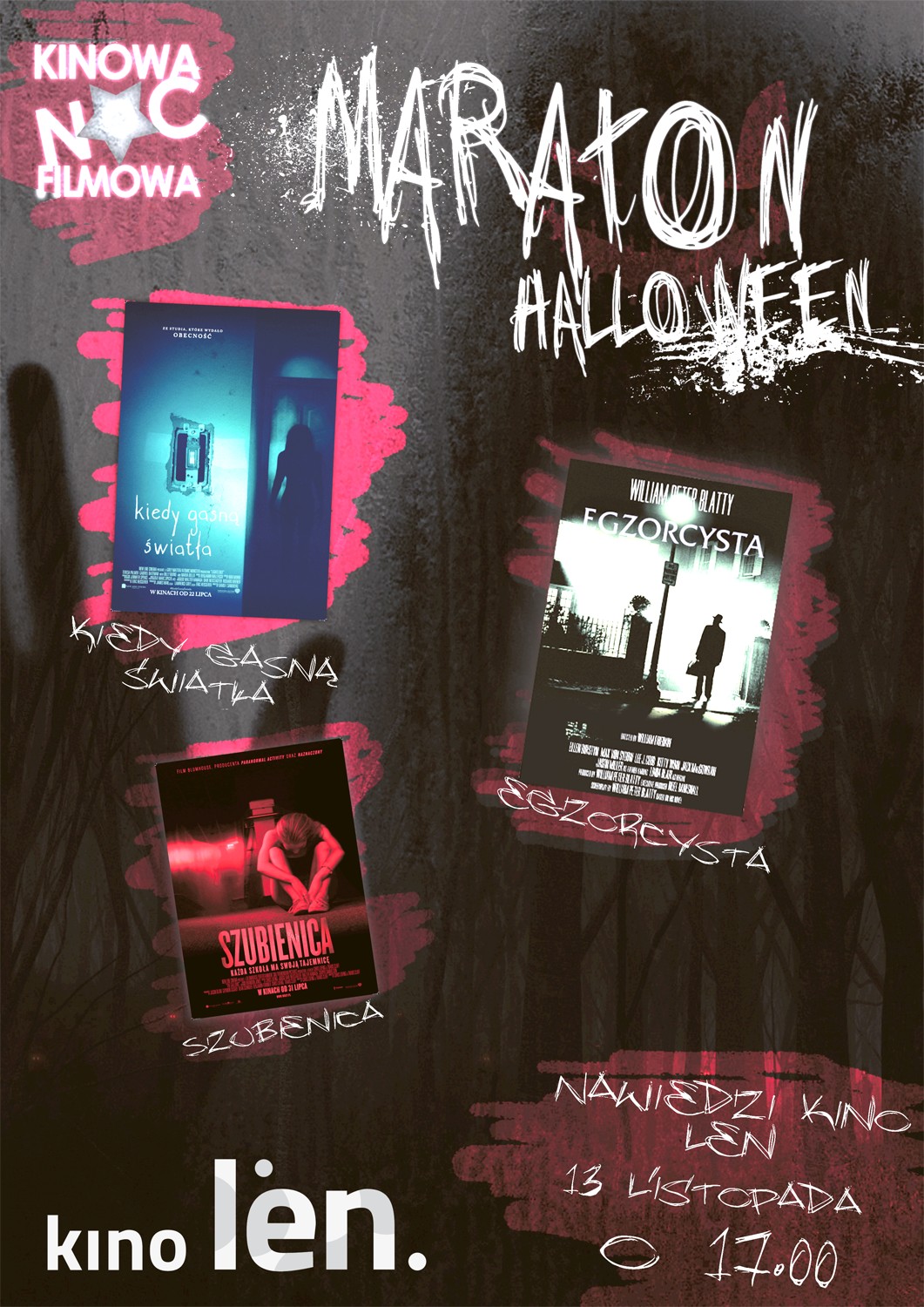 Maraton Haloween w kinie Len w Żyrardowei