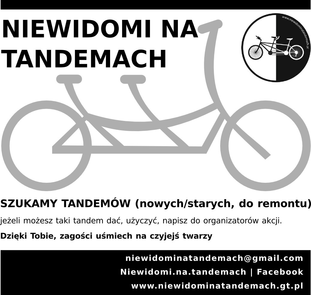 Niewidomi na tandemach